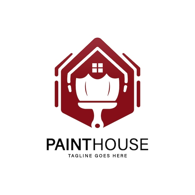 Paint house and decoration services logo design