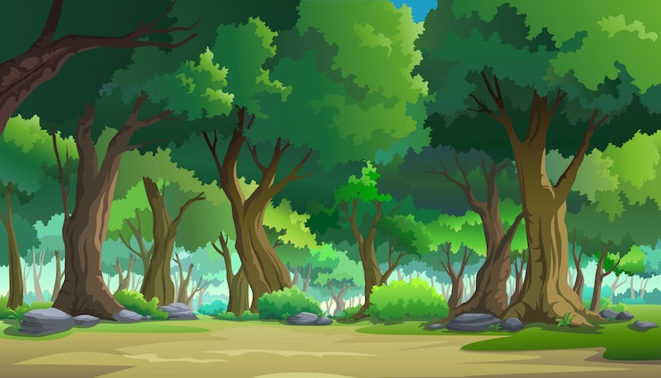 Vector paint illustrations in the wild and natural