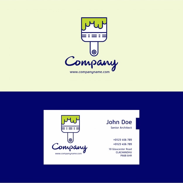 Paint logo and business card