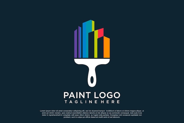 Шаблон дизайна логотипа с творческой уникальной концепцией Premium Vector