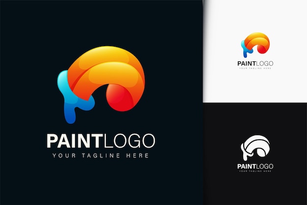 Paint logo design with gradient