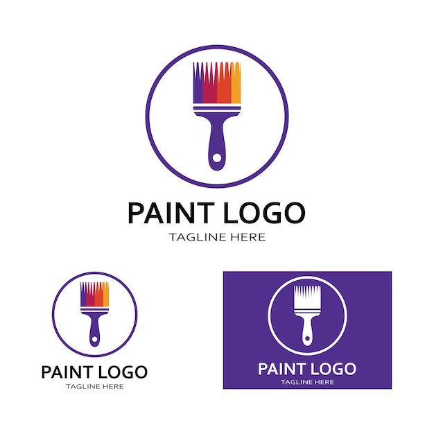 Paint logo template vector icon