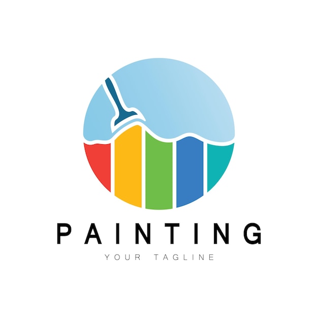 paint logo template vector icon