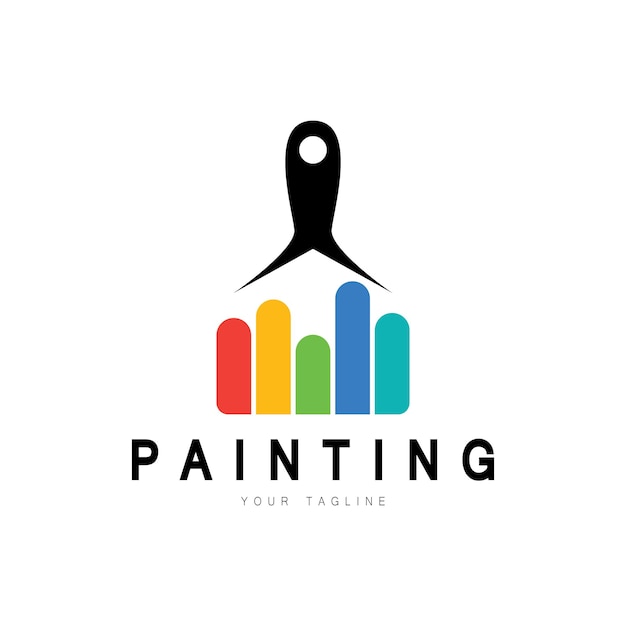 paint logo template vector icon