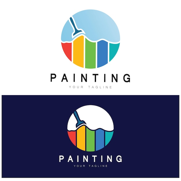 paint logo template vector icon