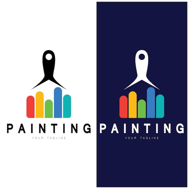 paint logo template vector icon