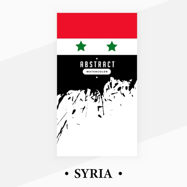 シリアの国旗を描く