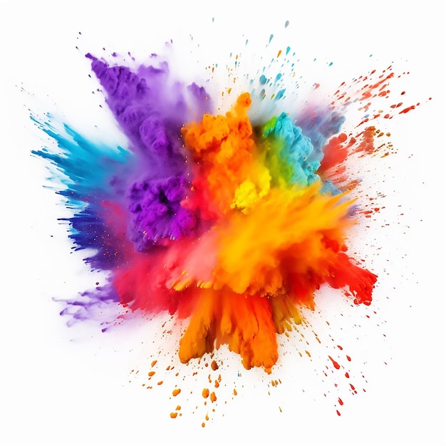 Vector paint powder abstract holi explosion explode dust motion colorful smoke texture creative burst spl