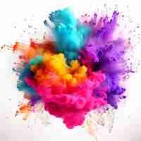 Vector paint powder abstract motion explosion spray fantasy dust holi art explode colorful splatter spl