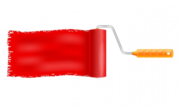 Vector paint roller brush vector illustration