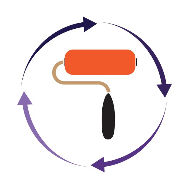 Paint roller icon vector illustration design template