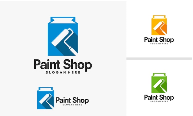 Paint Shop Logo designs, Decoration Shop logo template vector