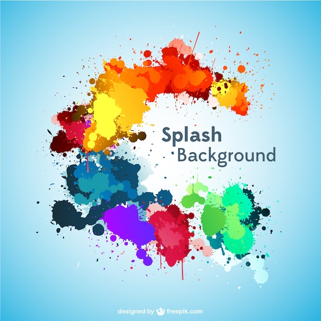 Vector paint splashes background