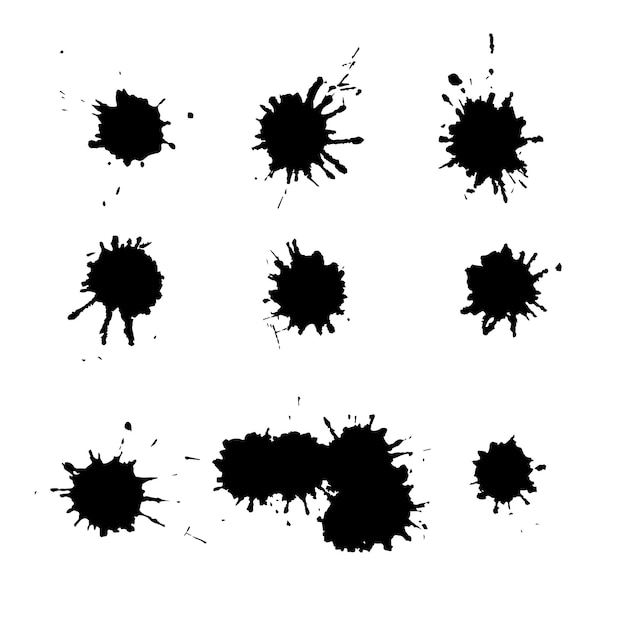 Vector paint splat set