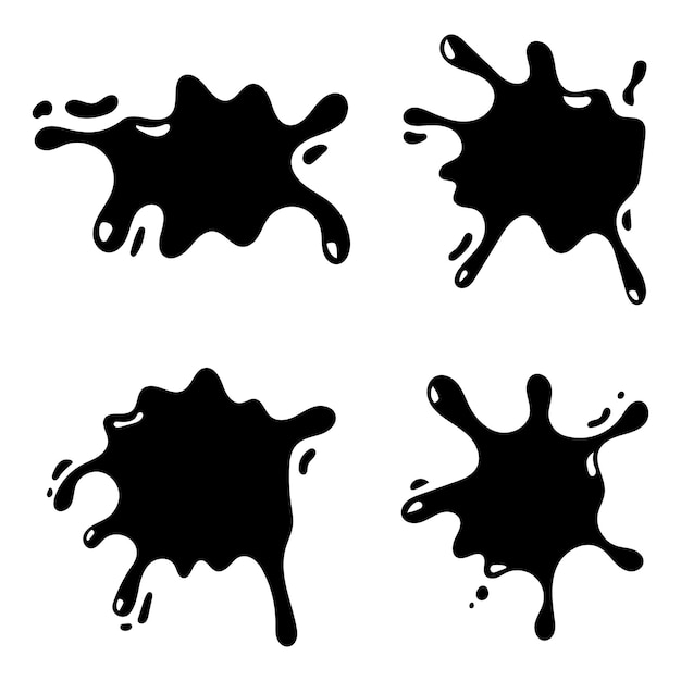 Vector paint splats glyph style