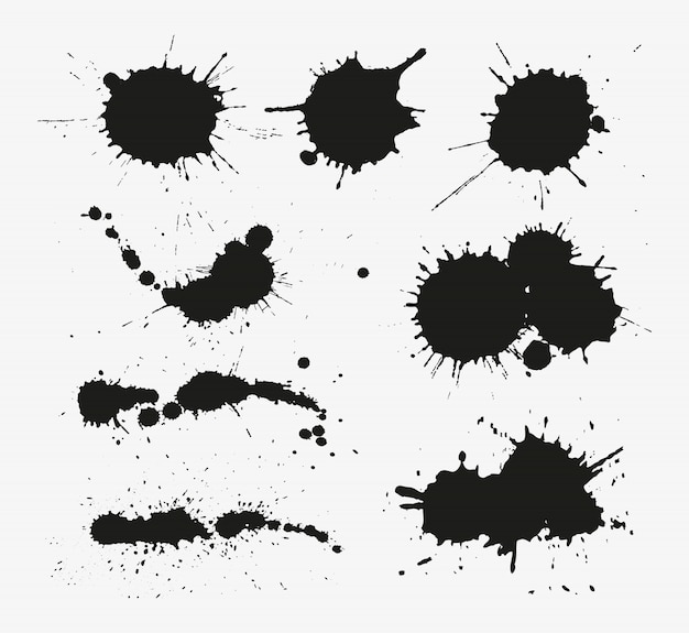 Paint splatters set