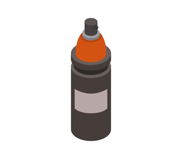 Paint spray bottle isometric