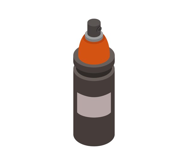 Paint spray bottle isometric