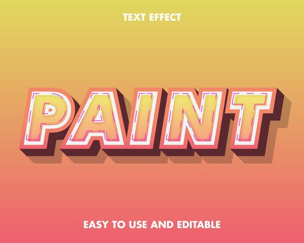 Paint Text Effect. Gemakkelijk te gebruiken en bewerkbaar.