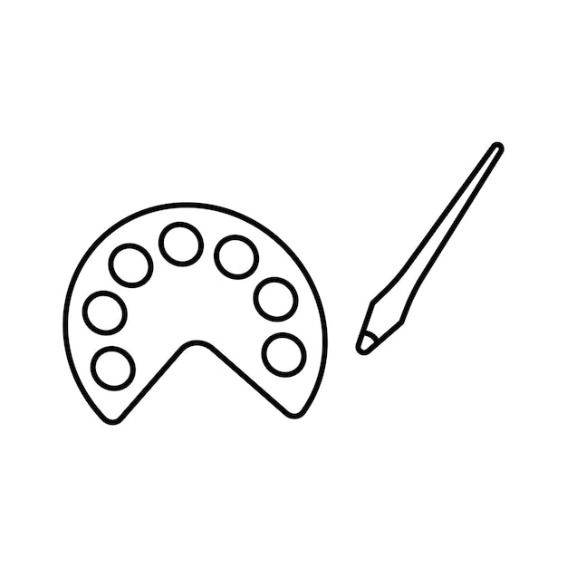 Vector paint tray icon vector template illustration logo design