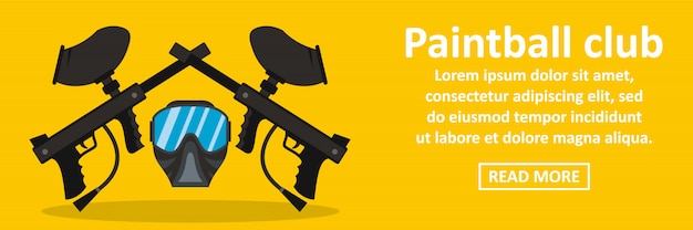 Paintball club banner horizontaal concept