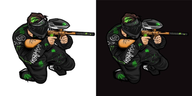 paintball club mascotte logo