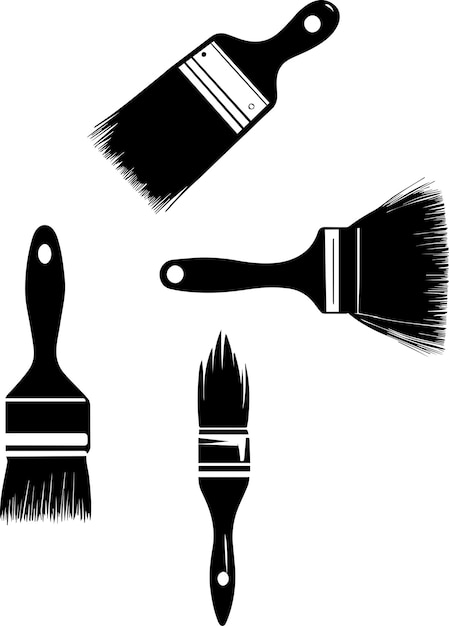 Paintbrush vector black color 3