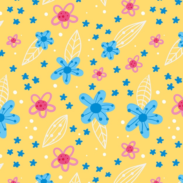 Painted abstract floral pattern