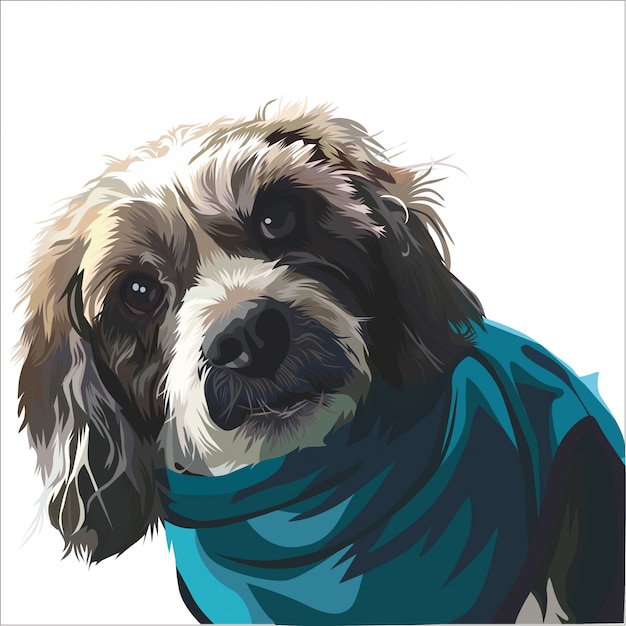 Vector painted beautiful pet