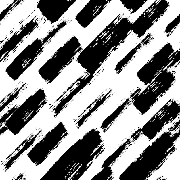 Painted Seamless Pattern Diagonal brush stroke lines Sketchy hand drawn graphic print Black and white background Grungy decoration Vector design element Wallpaper furniture fabric textile