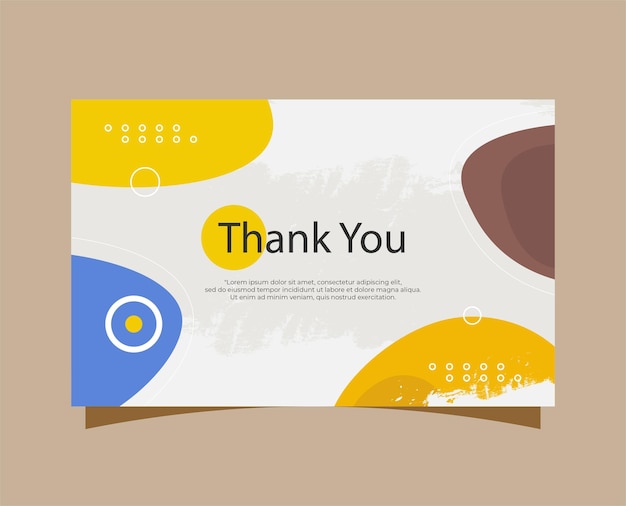 Vector painted thank you label template