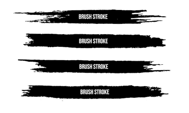 Vector painting black brush grunge background