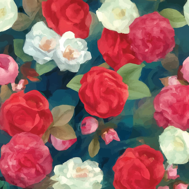A painting of a bunch of roses with the words " roses " on the bottom.