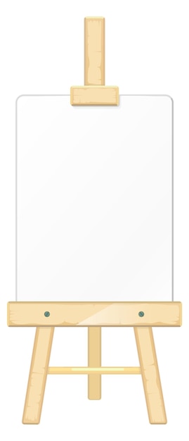 ベクトル 白い背景に分離された絵画キャンバス ボード空の紙アーティスト ツール