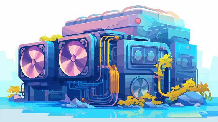 Vector a painting of a car with a fan on the front