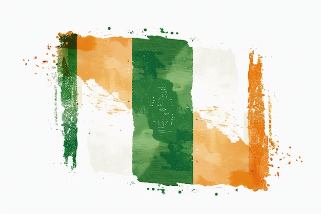 A painting of the flag of ireland