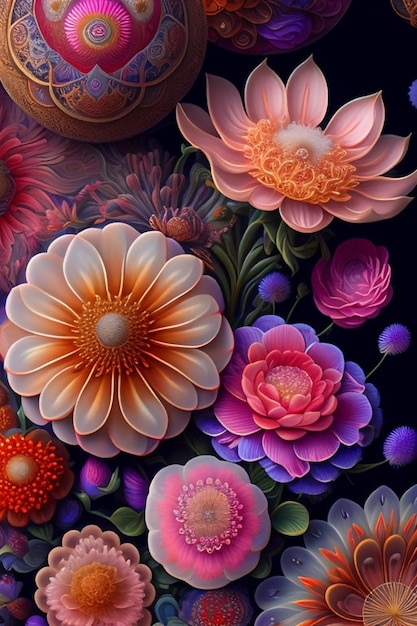 A painting of flowers by person