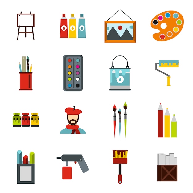 Vector painting icons set