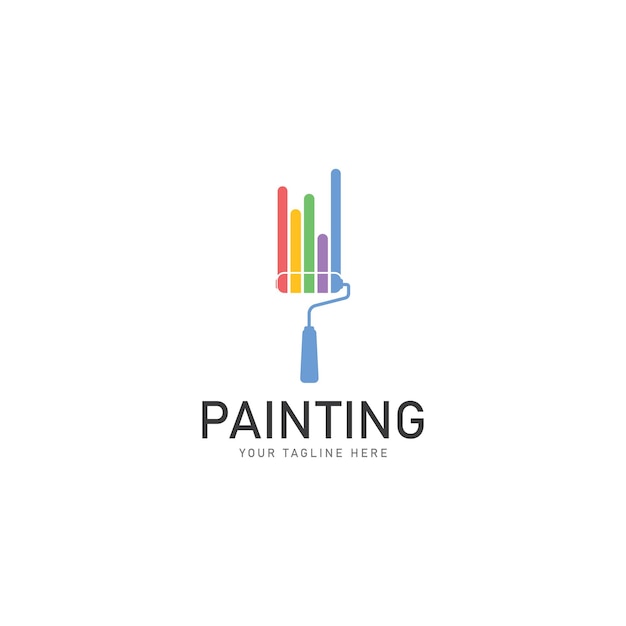 painting logo vector illustration design template