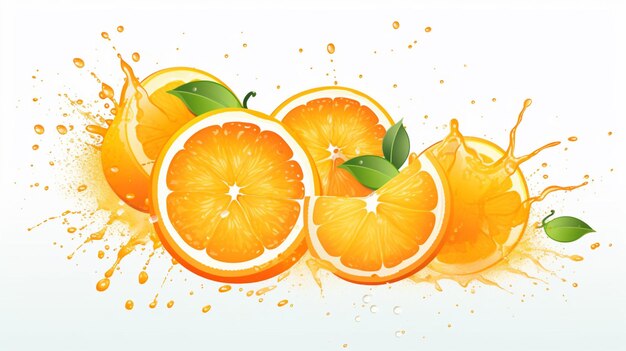 Vector a painting of oranges with the words orange juice on it