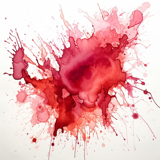 a painting of a red and purple water drop with a red background