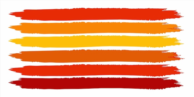 Vector a painting of a red yellow and orange striped flag