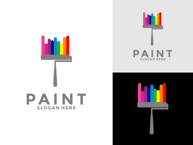 painting services logo vector colorful paint logo icon template
