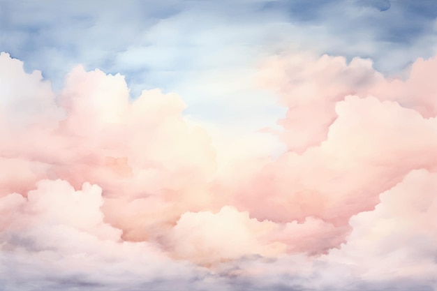 Vector a painting of a sky with clouds and the word 