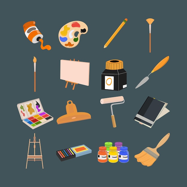 Painting Tool Illustration Set