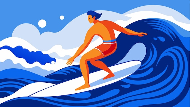 a painting of two surfers on a board with the words  surfers  on the bottom
