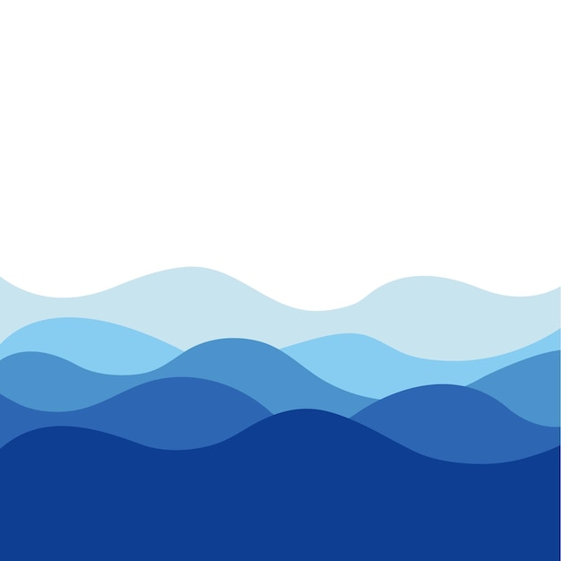 海の波の絵 背景のベクトル