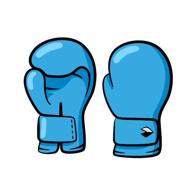 A pair of blue boxing gloves