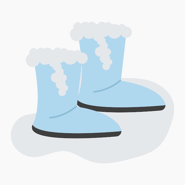 A pair of blue winter boots ugg boots felt boots boots with white edges winter and autumn shoes cozy