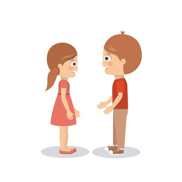 Vector pair of children design